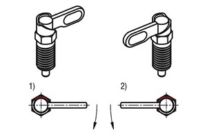 Sperrriegel 
mit Anschlag